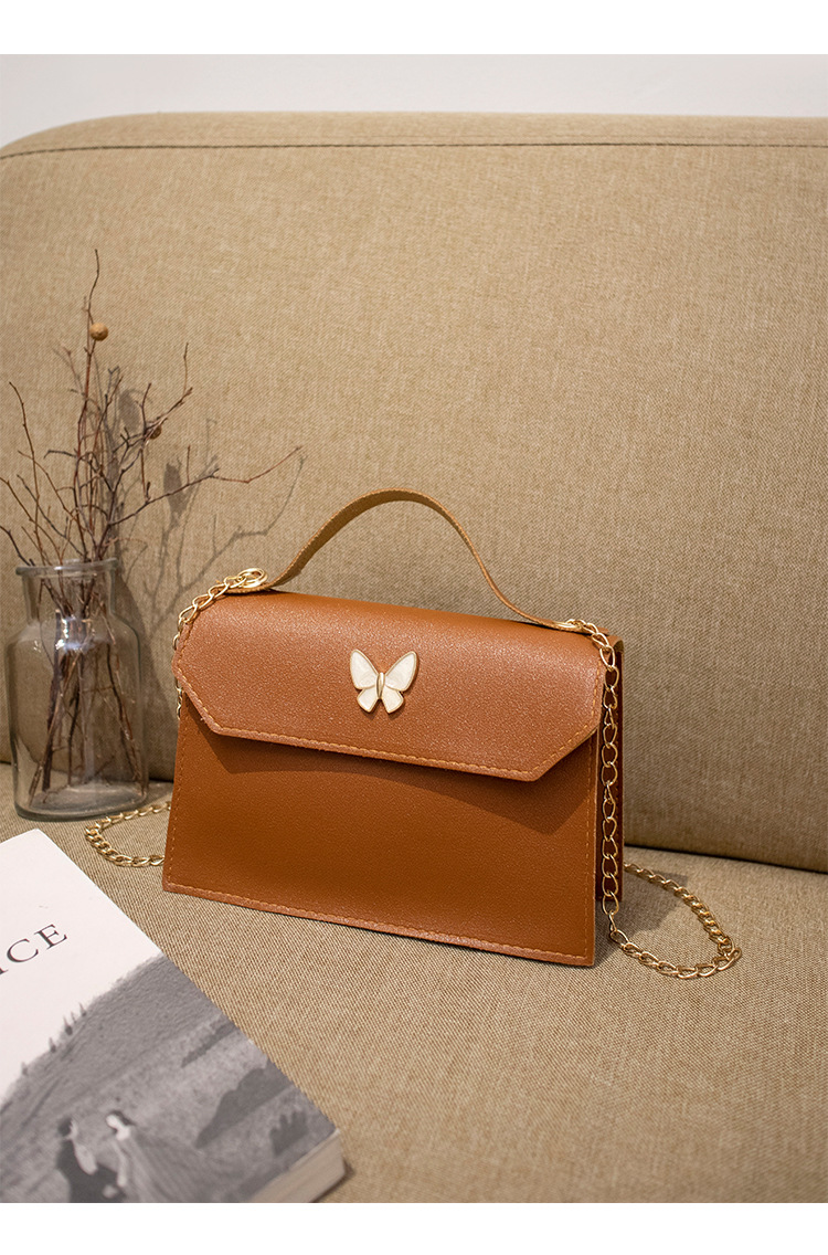Women's Small Pu Leather Butterfly Fashion Square Flip Cover Crossbody Zip-up bag display picture 8