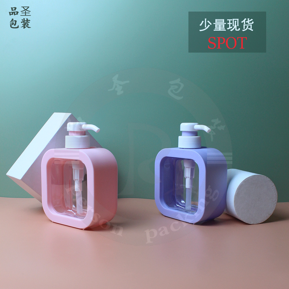 Fábrica en stock blanco 300ml botella de prensa de plástico al por mayor sub-botella Corea del Sur ins mano desinfectante botella fuente de fábrica