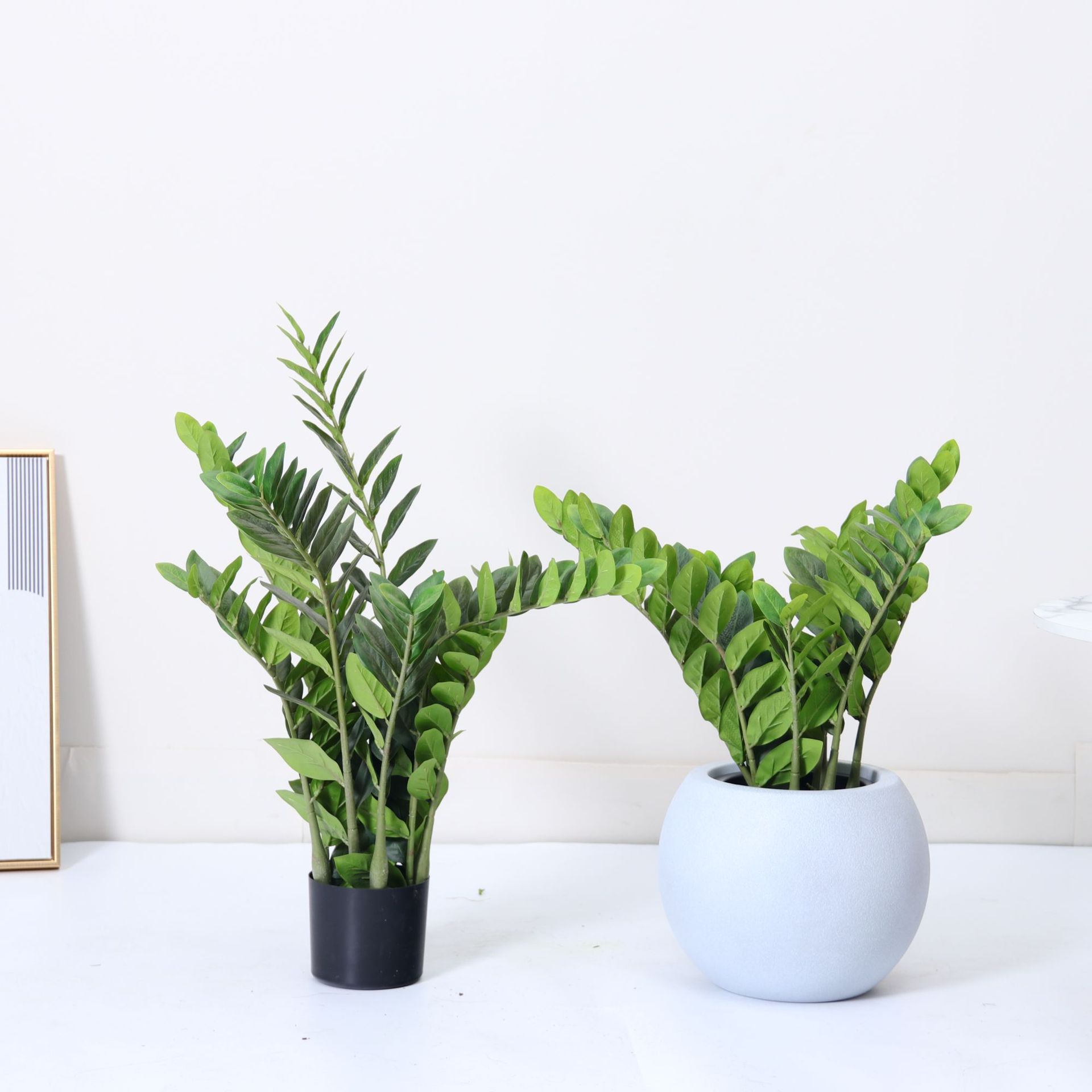 Simulación de plantas verdes, hojas de dinero, plantas en macetas, sala de estar, decoración del suelo para el hogar, bonsái de plantas biónicas de eucalipto