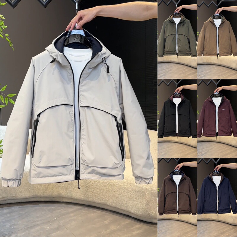 Autumn and Winter - Reversible - Hooded Cotton Jacket, Loose, Comfortable, Casual, Versatile, Trendyy and Fashionable Men's Warm Jacket