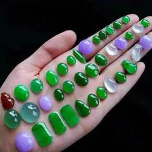 翠情缘珠宝天然翡翠A货玉石戒面蛋面戒指冰种阳绿镶嵌