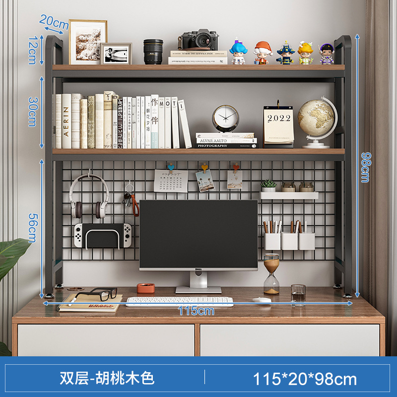 115*20*98cm doble capa-nogal sudamericano + estante negro