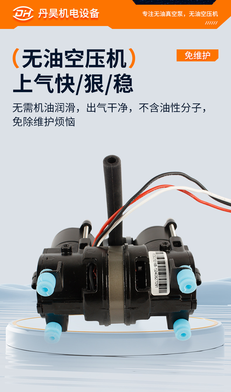 Dan Hao Electromechanical Ol50D Dc Air Compressor Vehicle-Mounted Portable Can Be Used for Oxygen Concentrator 12V/24V Large Flow Pump