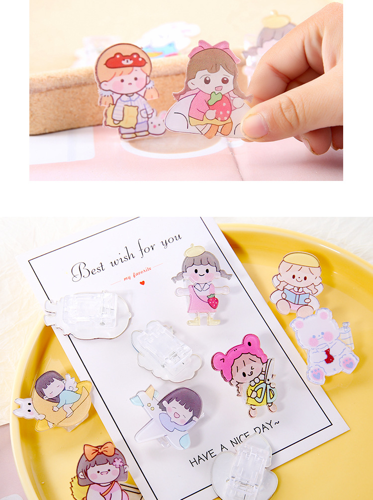 Clip De Fichier De Carte Postale Photo Acrylique Mignon En Gros Nihaojewelry display picture 10