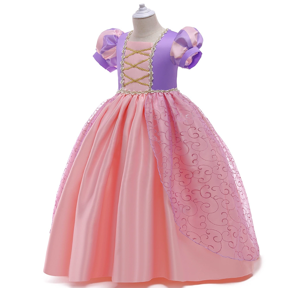 Детское Imported Frozen Princess Dress для девушек - розовый/фиолетовый, 100-150 см, костюм на Хэллоуин