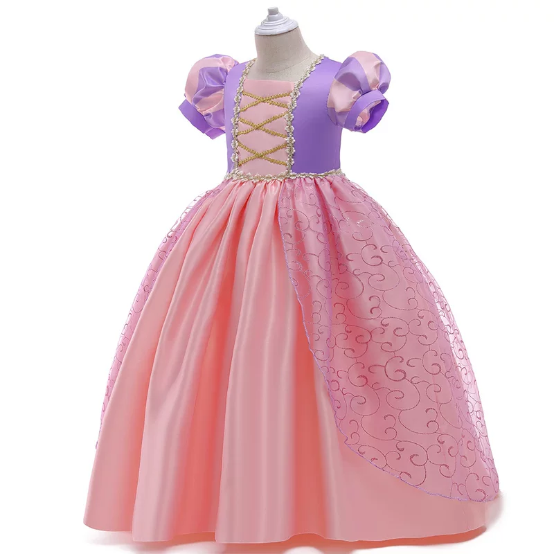 Детское Imported Frozen Princess Dress для девушек - розовый/фиолетовый, 100-150 см, костюм на Хэллоуин