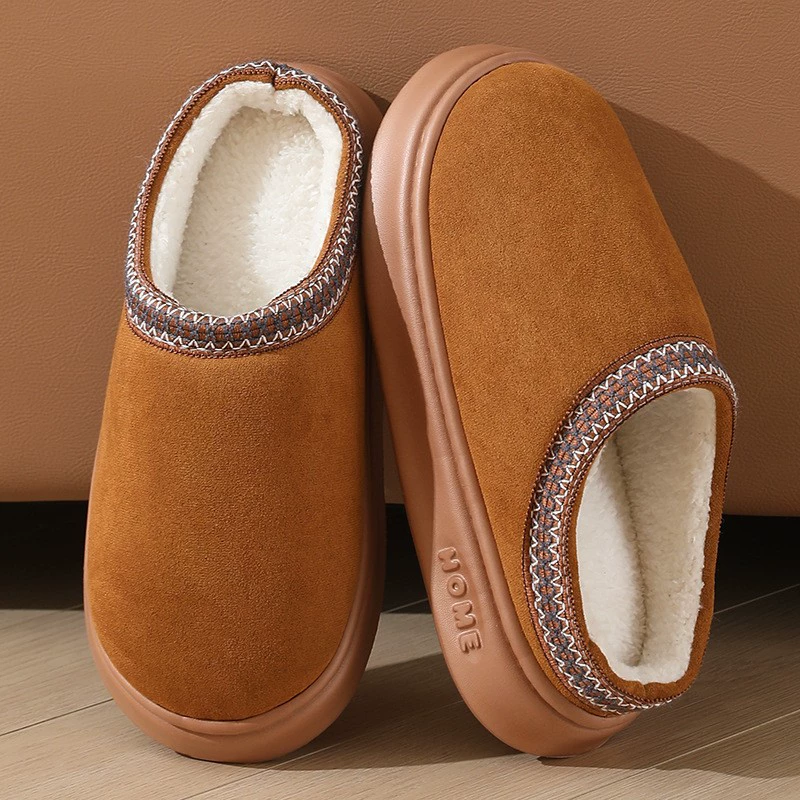 2024 Трансграничные взрывные осенние и зимние дома 4,0 толстые тапочки женские внутренние наружные толстые подошвы теплые хлопчатобумажные тапочки