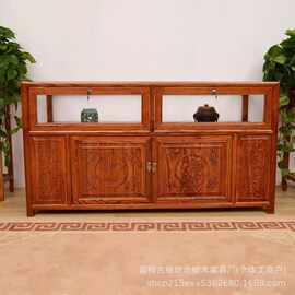 实木展示柜陈列柜装饰柜台榆木中式仿古珠宝古董茶叶玉器文玩柜台