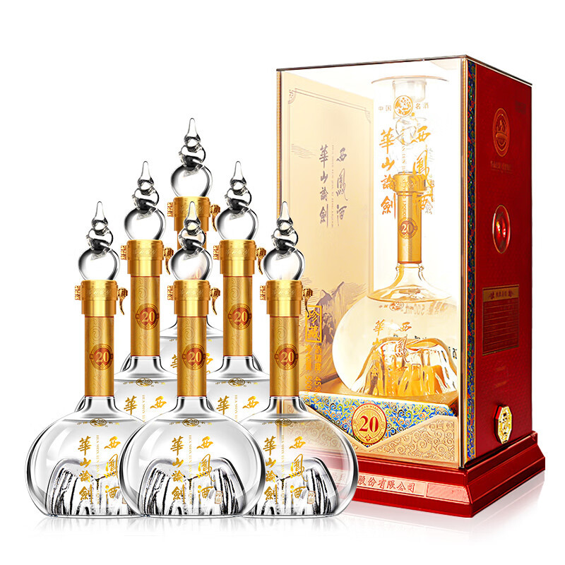 西凤酒华山论剑20年45度500ml*6瓶凤香型宴请送礼整箱批发白酒