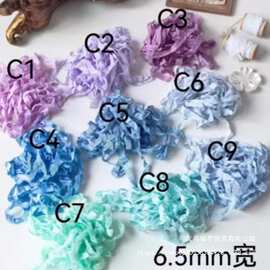 复古古董褶皱丝带做旧丝光 blythe小布娃娃衣发饰装饰4.9米批发