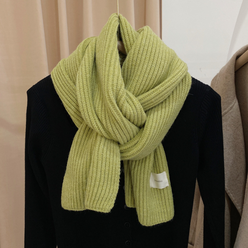 Solid color knitted [lemon green]