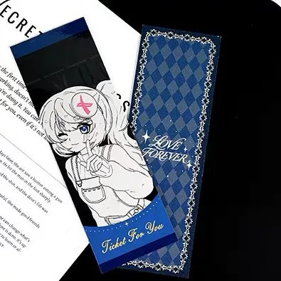 Laser ticket cartoon celebrity fan special edition self-printed multi-size planner commemorative ticket DIY