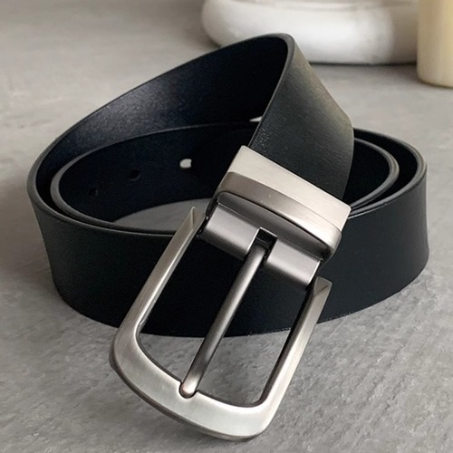 Men's Leather Belt with Pin Buckle, TPU Injection-Molded Waistband – Business Casual, Youthful Elegance, High-Quality Belt from the Factory