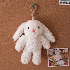 かわいいぬいぐるみの耳を垂れたウサギの小動物の自動車の公の子のカバンのペンダントのキーホルダーの大きい耳のウサギの小さいプレゼントの卸売り