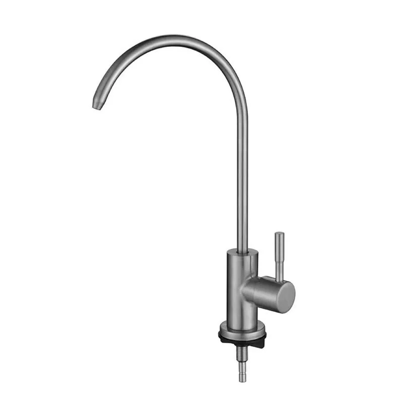 304 Stainless Steel Kitchen Water Water Driver Single Cold 2 -point Interface Drinking Water Purifier Can Rotate Water Puritic Drotter