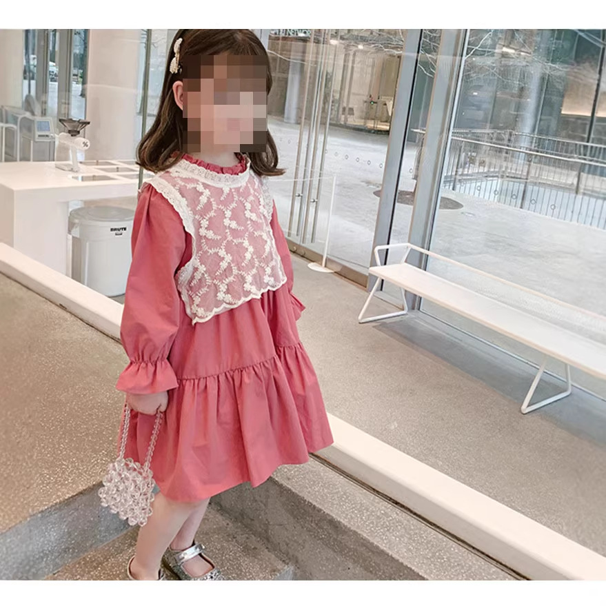 Girls' Autumn Dress Children's Wear Spring and Autumn New Long Sleeve Dress 2023 New Baby Western Style Korean Q2106