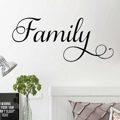 外貿英文Family客廳臥室浴室玄關家居裝飾牆貼貼紙自粘批發跨境