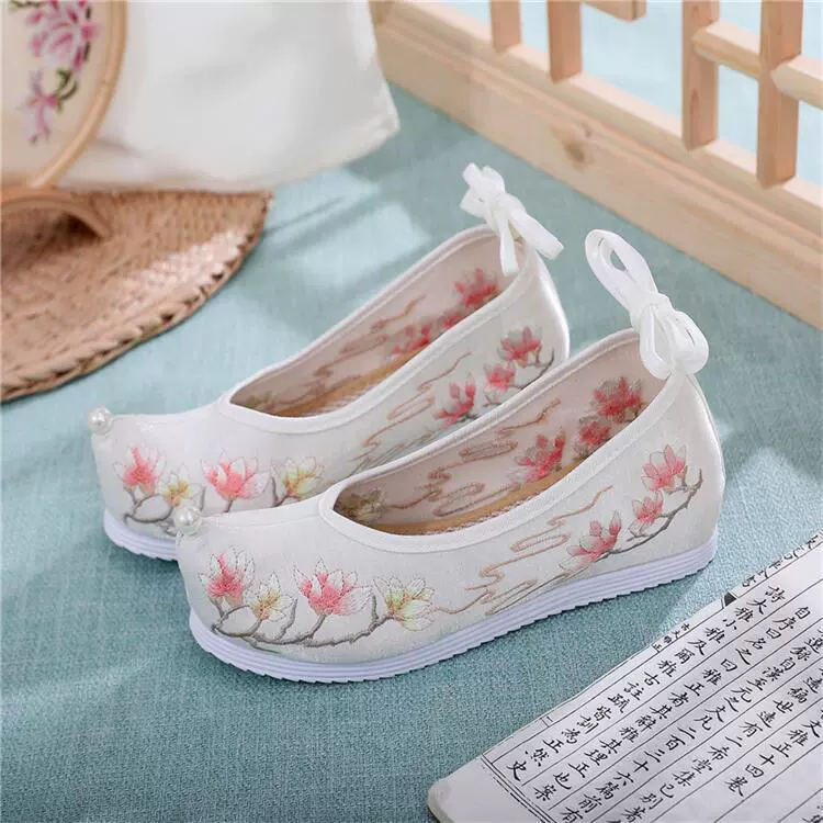 Huahai 2023 Новое словосочетание Антикварная обувь ханьфу Женская обувь с вышивкой Обувь с внутренней высотой арки