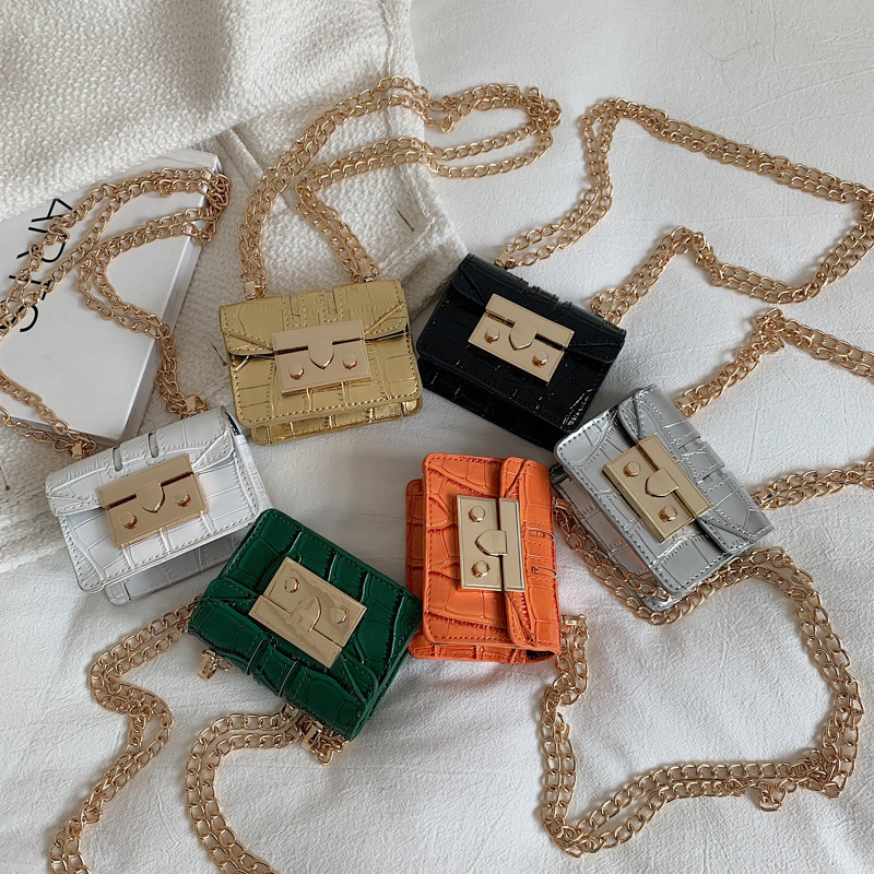包包定制时尚风小方包简约迷你斜挎包女小众高级感链条mini bags