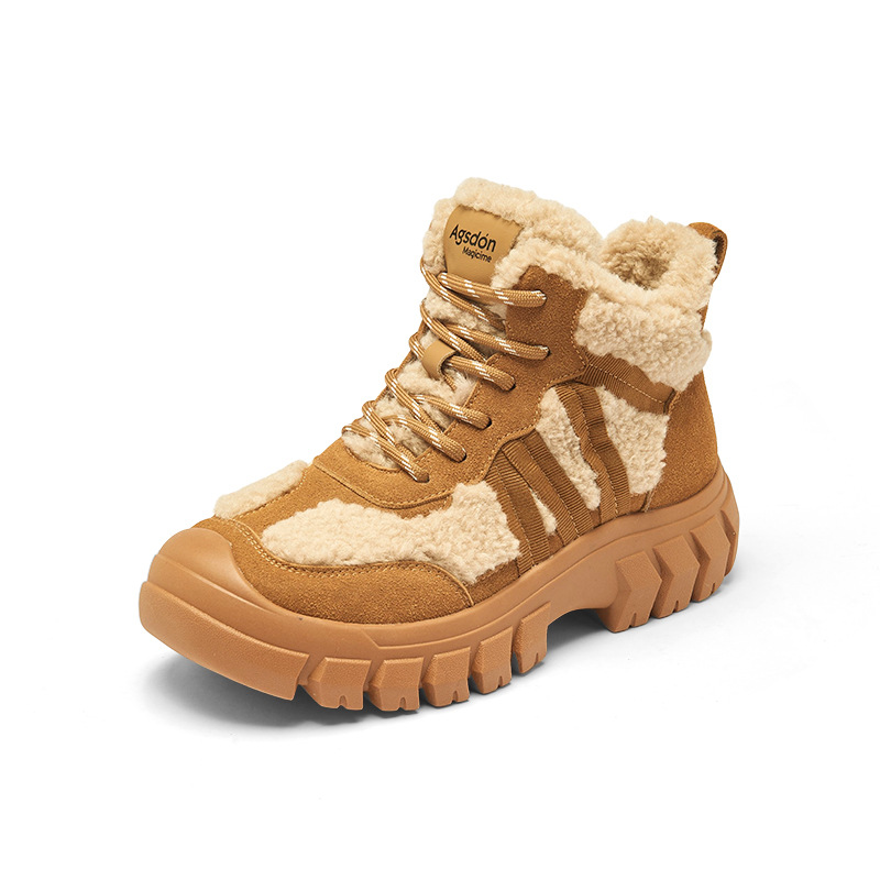 Botas de nieve para mujeres 2025 nuevos zapatos de invierno de algodón grueso casuales con suela gruesa zapatos deportivos