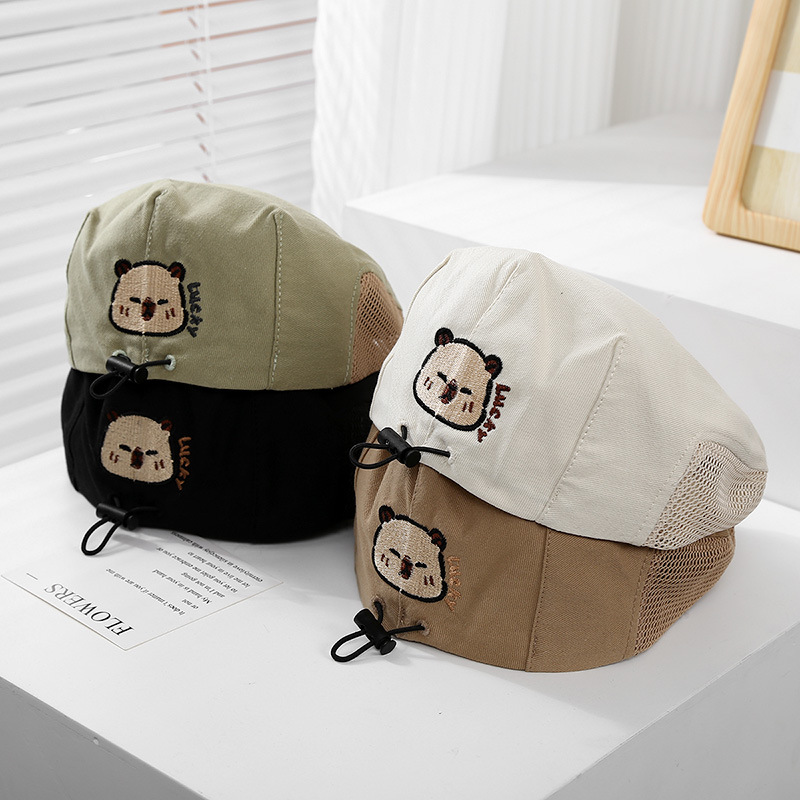 Gorros de entrada delantera para bebés, sombreros para niños, modelos de primavera y otoño, boinas hermosas, hombres y mujeres, sombreros finos para bebés británicos, gorras de béisbol