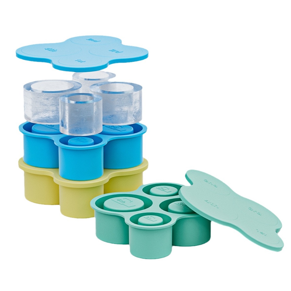 Benhaida cuatro agujeros de silicona taza de hielo molde de silicona Stanley hueco de silicona hielo máquina de hielo