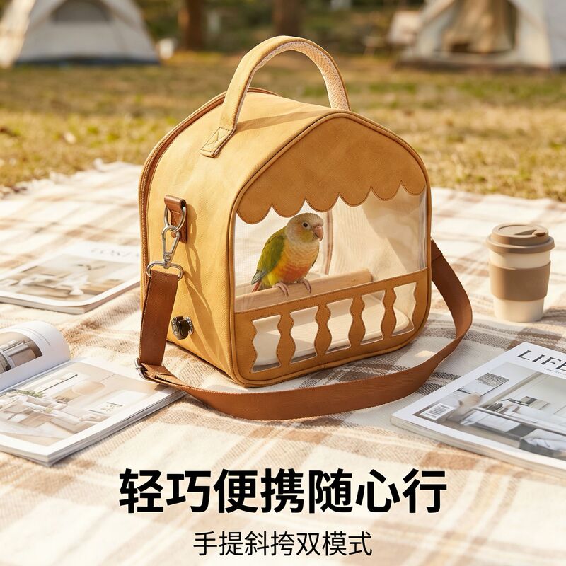Parrot Travel Bag Portable Bird Carrier Winter Windproof Small Pet Carrier for Cockatiels, Budgerigars, and Small Pets