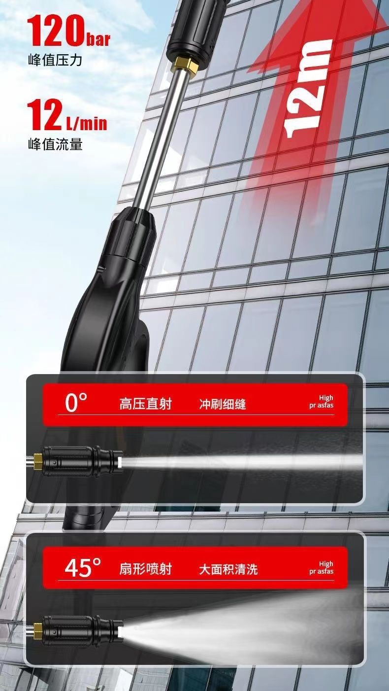 Household Car Washing Machine 220V High Pressure High Power Powerful Car Washing Machine Car Washing Artifact Water Gun Brush Car Pump Cleaning Machine