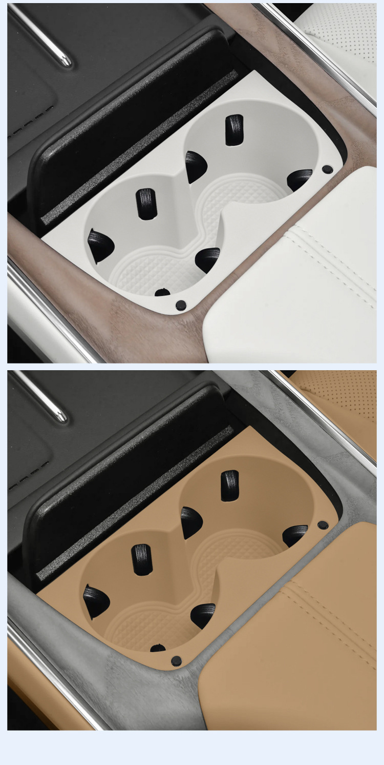 Suitable for 26 Models of Toyota Platinum 7 Center Console Water Cup Holder Silicone Protective Anti-Slip Mat Car-Specific Modification Accessories