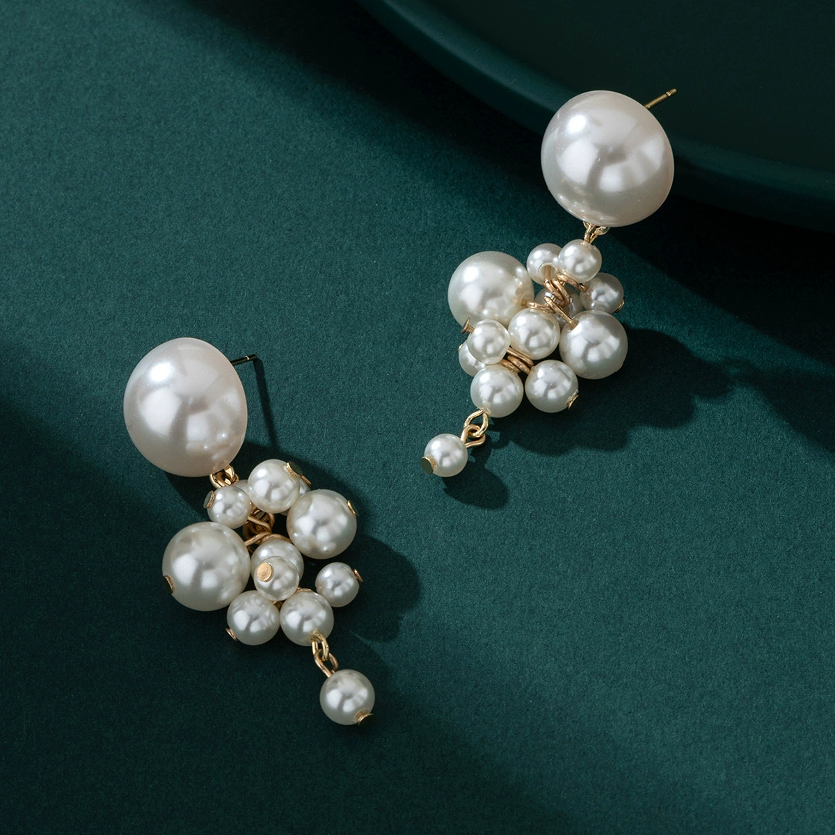 South Korean cute goods, long earrings from pearl