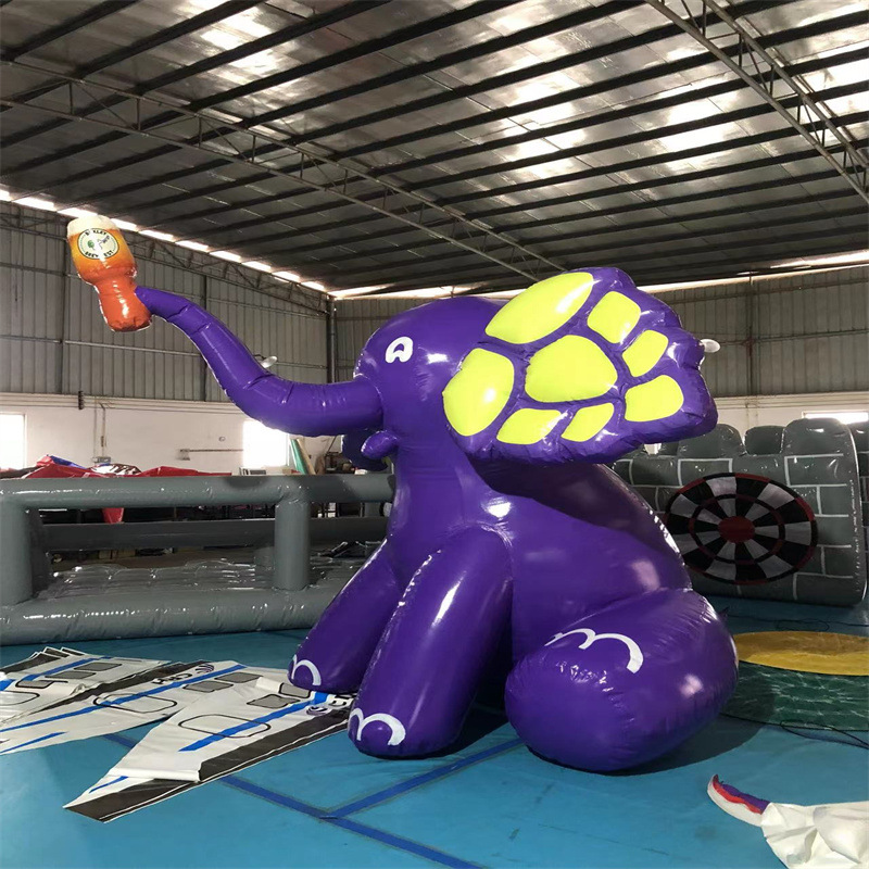 充气大象模型网红卡通模型充气美陈卡通展示模型