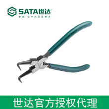 世达授权sata工具穴用曲口卡簧钳7寸 72005