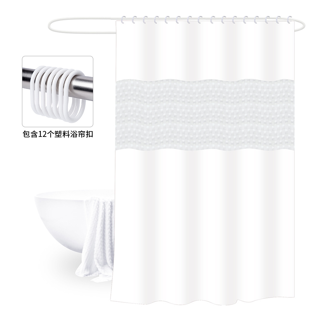 180*200 cortina de baño de empalme engrosada con hebilla PEVA cubierta de baño Cortina de ducha de partición de baño impermeable y a prueba de moho