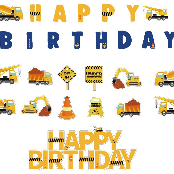 GTZ-segunda bandera de tirón de caramelo 1 Decoración de cumpleaños Bandera de tirón 1 elemento de piruleta 1 Bandera de piruleta 1 huevo grande