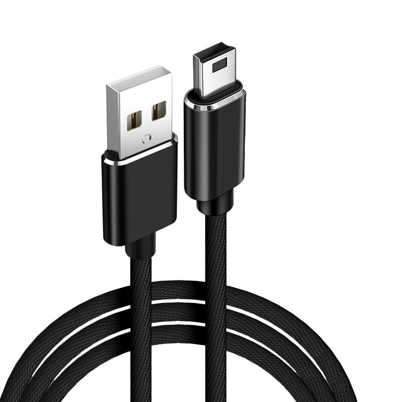Mini usb charging data cable 5P fabric braiding suitable for MINI interface mobile hard disk navigation mp3 4