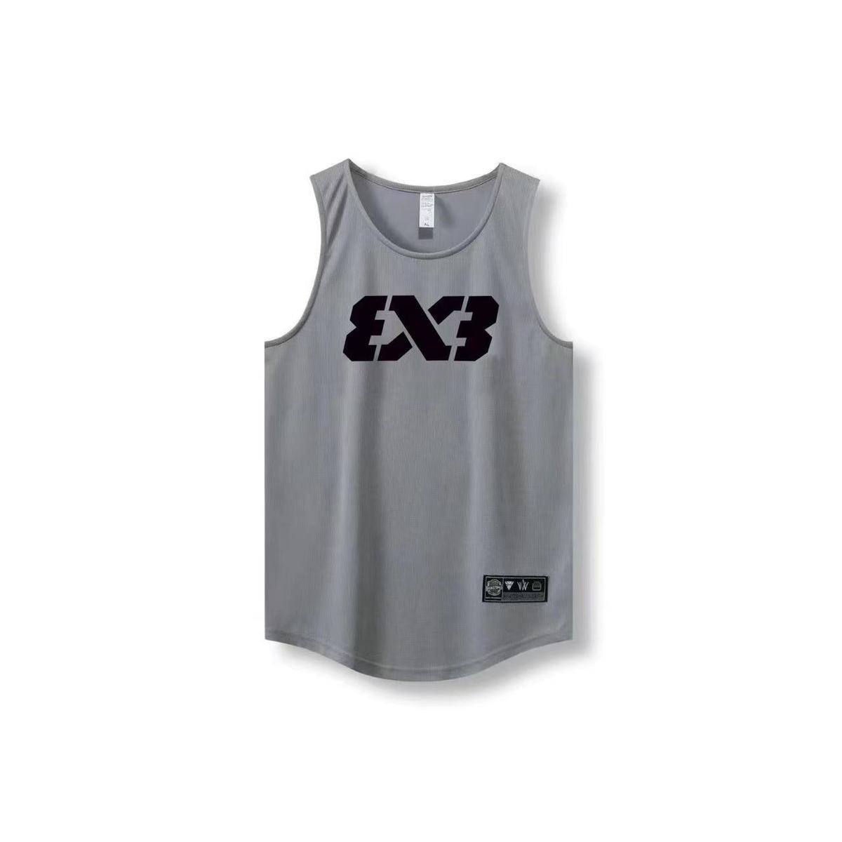 3X3 chaleco de malla de secado rápido ropa de entrenamiento transpirable FIBA chaleco deportivo de baloncesto delgado sin mangas fábrica de comercio estadounidense