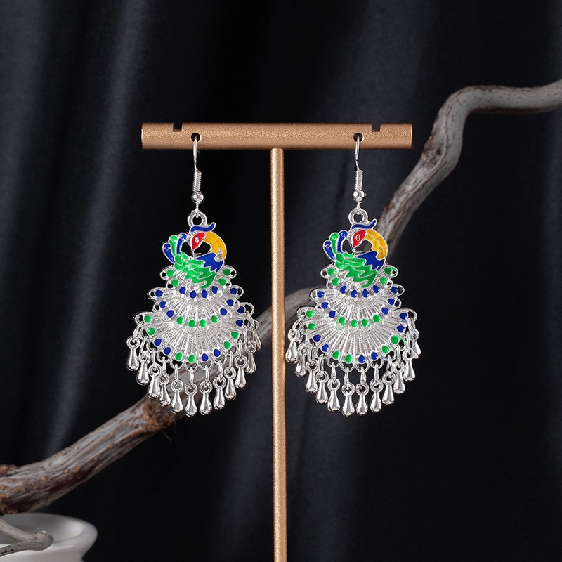 S1731-1 Colorful Silver Little Peacock