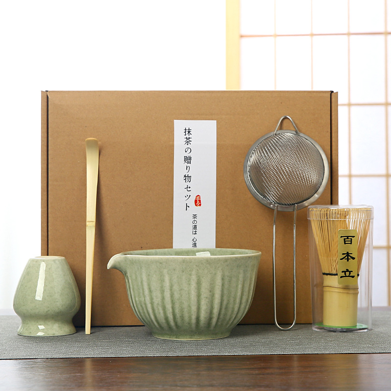Transfronterizo exclusivo para el set de té Matcha japonés caja de regalo de té Matcha cepillo de té de 100 libros de té Matcha de la dinastía Song