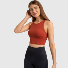 European and American spring and summer new sexy beautiful back yoga vest high-intensity shockproof running fitness sports bra for women