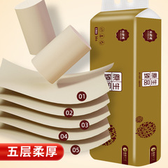 Roll of bamboo pulp toilet paper sold on a street stall as a gift