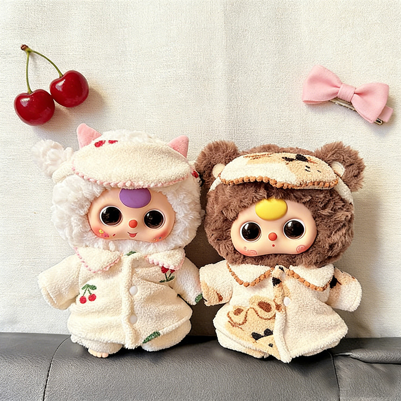 Plush doll plastic, sleep mask, pijama, cute set, children's clothing