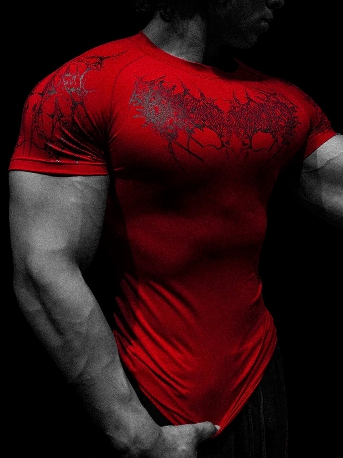 Breathedivinity Men's Fitness Top Sports Training Stretch Tight T-Shirt Cycling Quick-Dry Clothing 008_viptrois.com