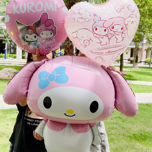Cute extra large inflatable 3D doll for children with a girly atmosphere that will not float in the air and props for birthday party balloons
