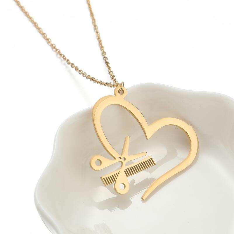 Stainless Steel Titanium Steel Retro Irregular Plating Heart Shape Necklace display picture 2