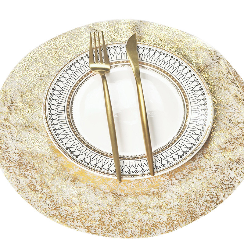 Fabricante de suministro de línea de hilo red red redondo hueco simple cojín de mesa cojín de mesa de textura de restaurante hotel