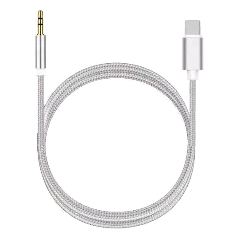Aplicable al relámpago al cable audio AUX. del teléfono móvil del iPhone de Apple del varón 3,5 Cable Audio del adaptador del coche