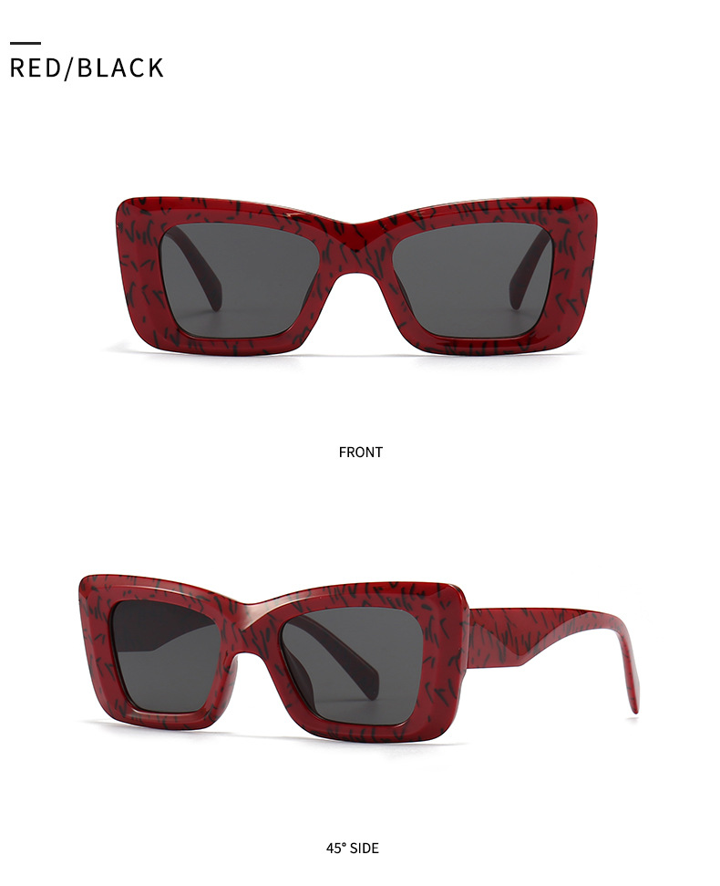 New European and American fashion catwalk small frame cat eye sunglasses for women, trendy sunglasses for men, cross border 9137 UV protection_voghion.com