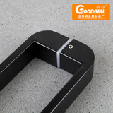 Черная ручка с двойной ручкой из нержавеющей стали простой стеклянная ручка дверной дверь.