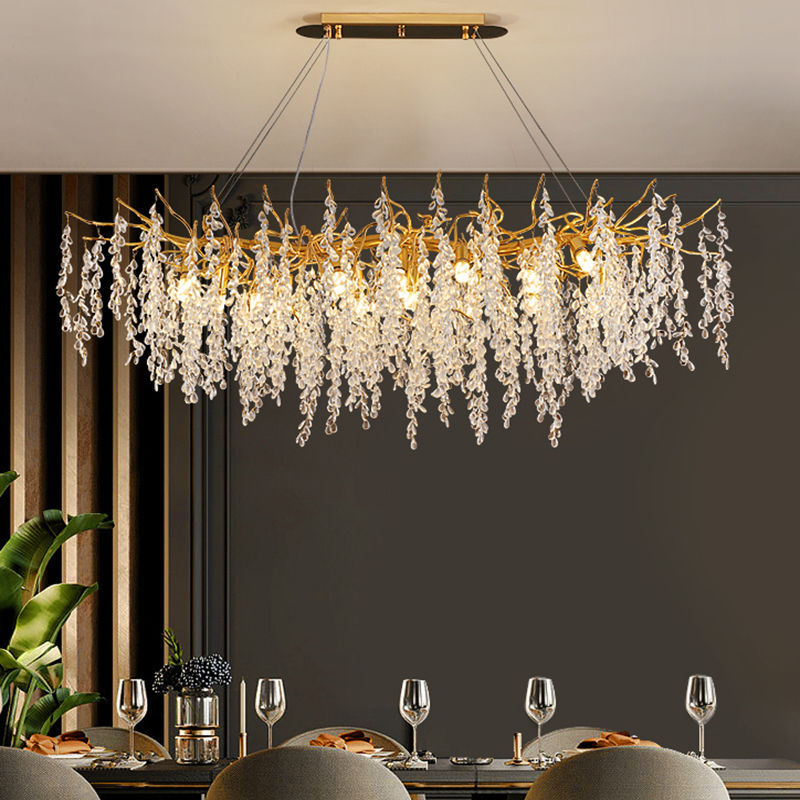法式轻奢设计师别墅客厅卧室吊灯铝材创意温馨餐厅灯葡萄枝形吊灯