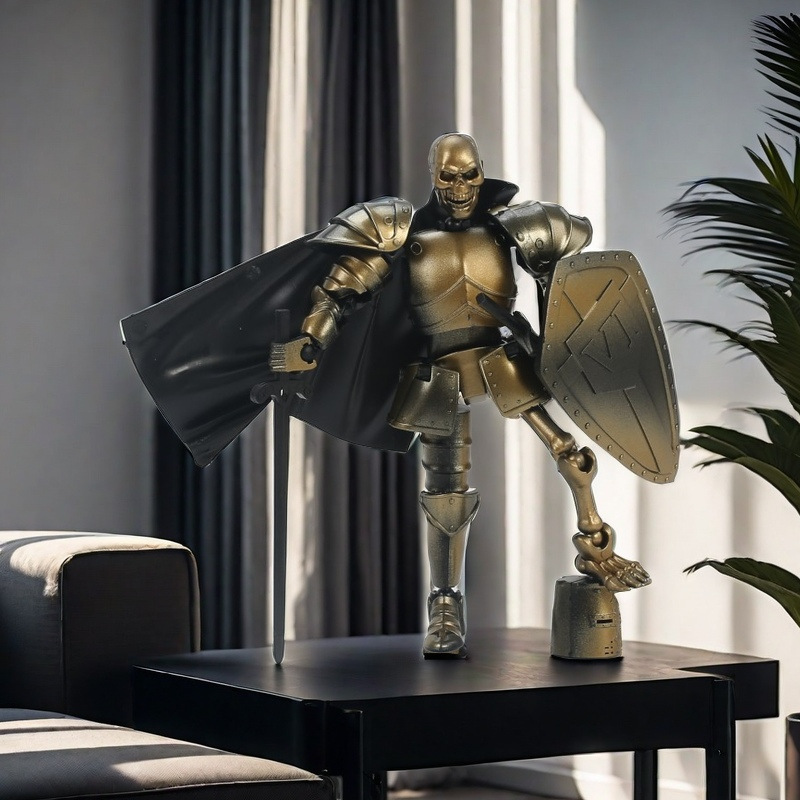 Muñecas de guerreros medievales multiarticulados transfronterizos, muñecas de armadura de doble forma de séptima generación al por mayor